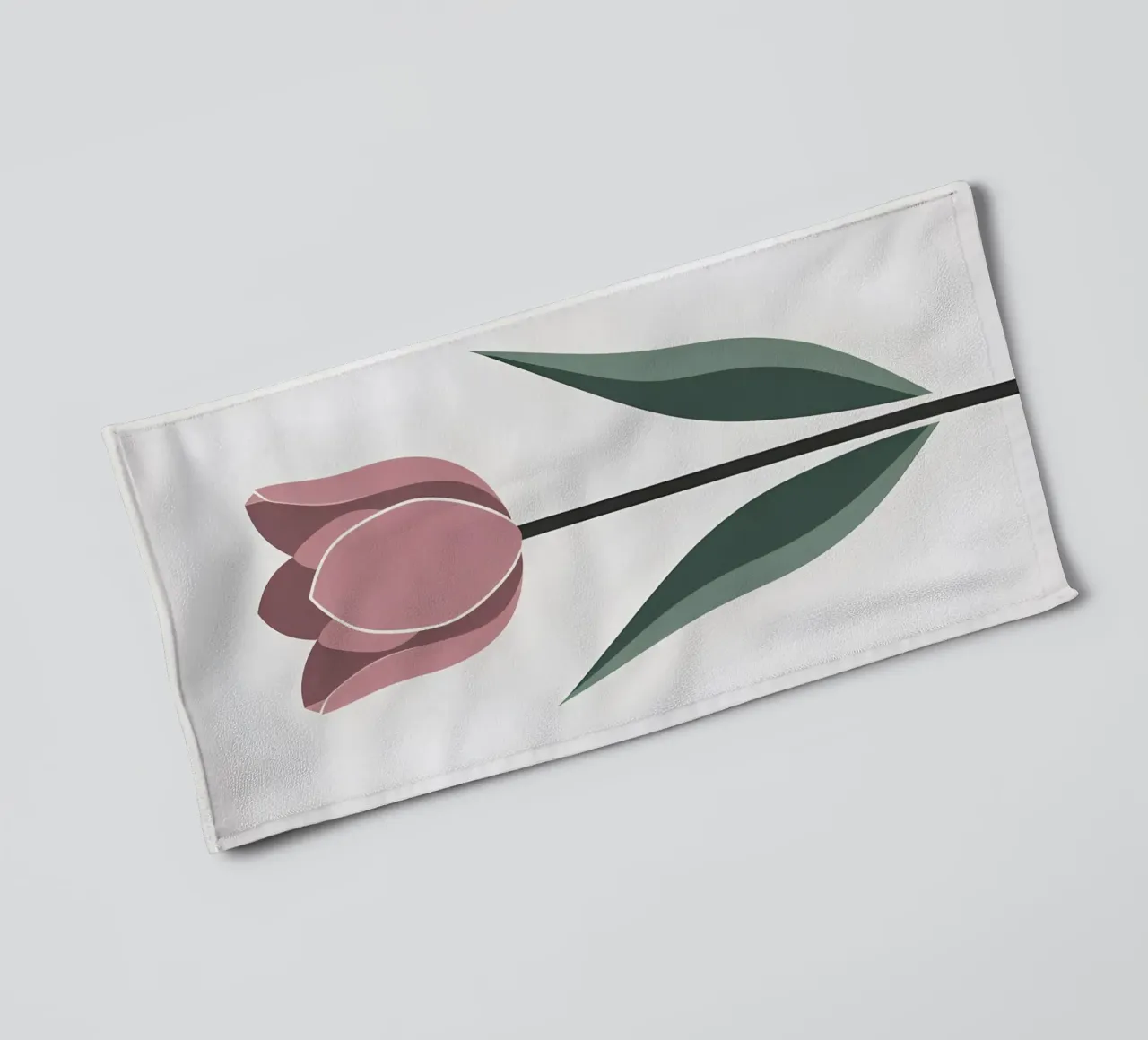 Tulp Vorm badhanddoek van Botanical Gallery
