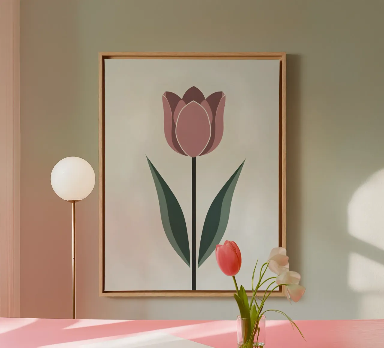 Forma a tulipano tela con Cornice a cassetta da The Green Room