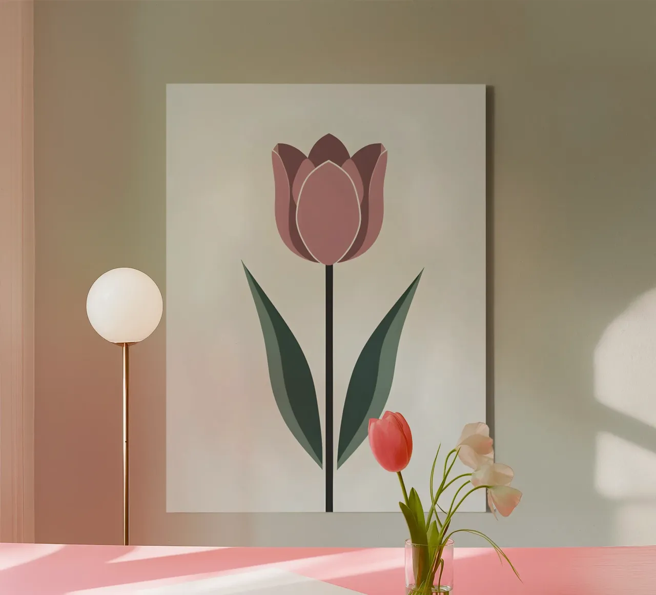 Forma a tulipano tela con Cornice a cassetta da The Green Room
