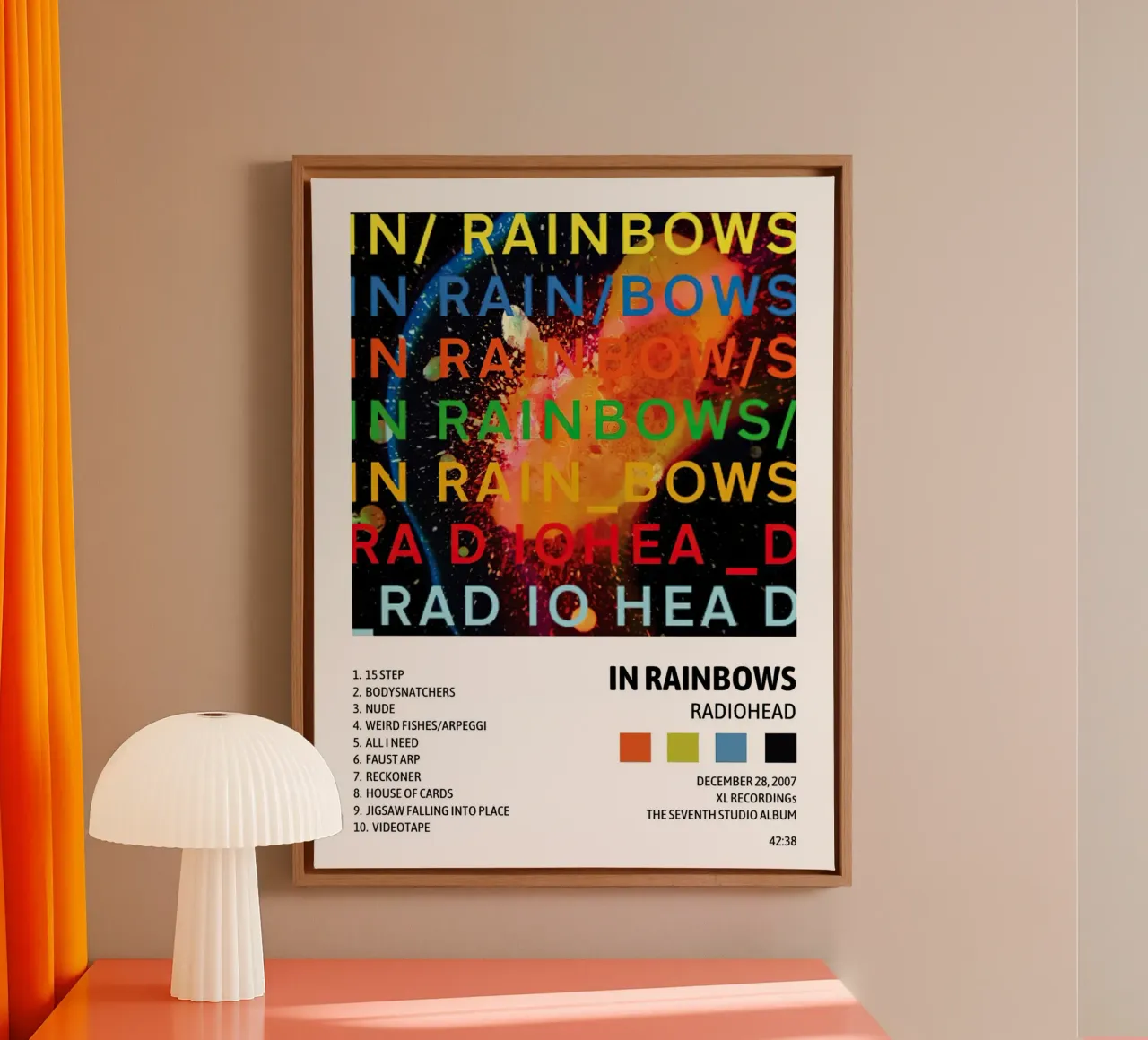 Radiohead In Rainbows tela con Cornice a cassetta da Roronoa7