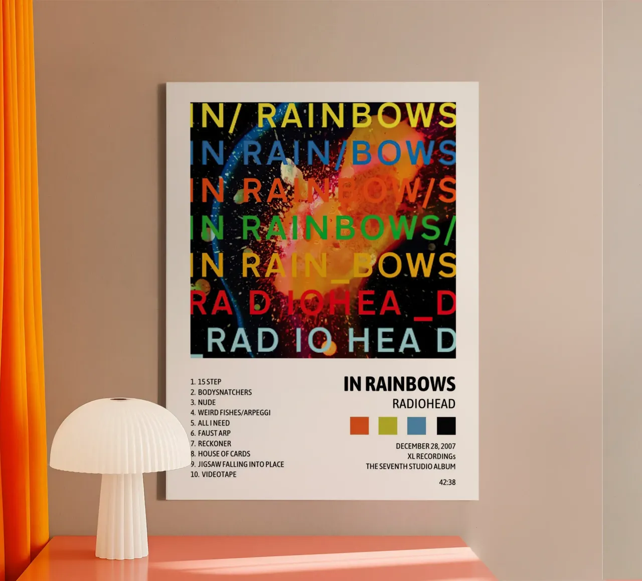 Radiohead In Rainbows tela con Cornice a cassetta da Roronoa7