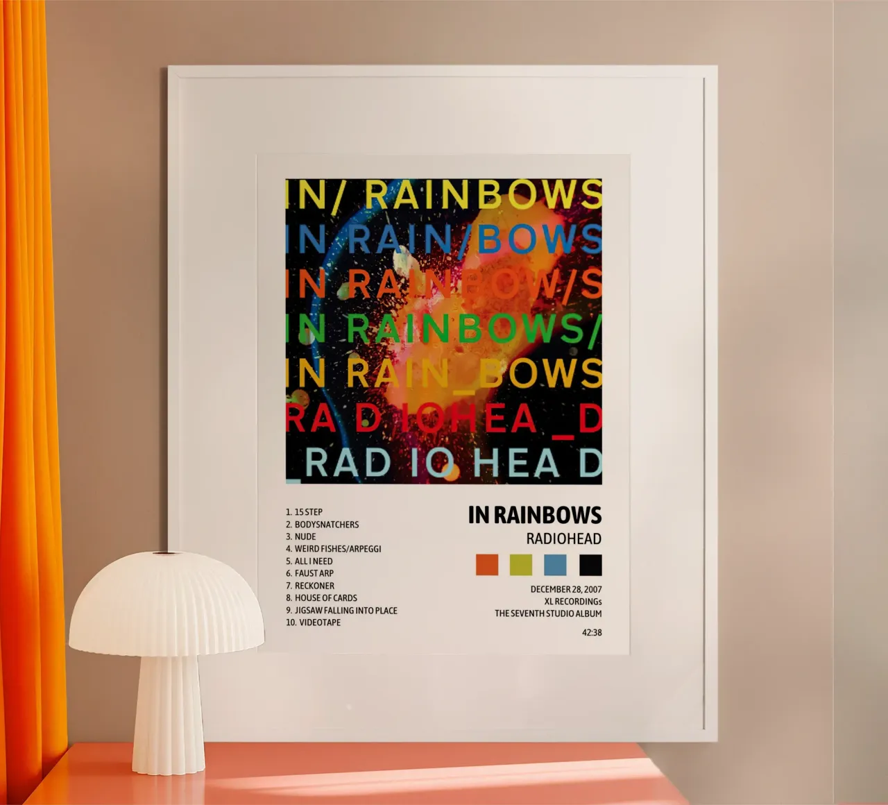 Radiohead In Rainbows poster con telaio in legno da Roronoa7