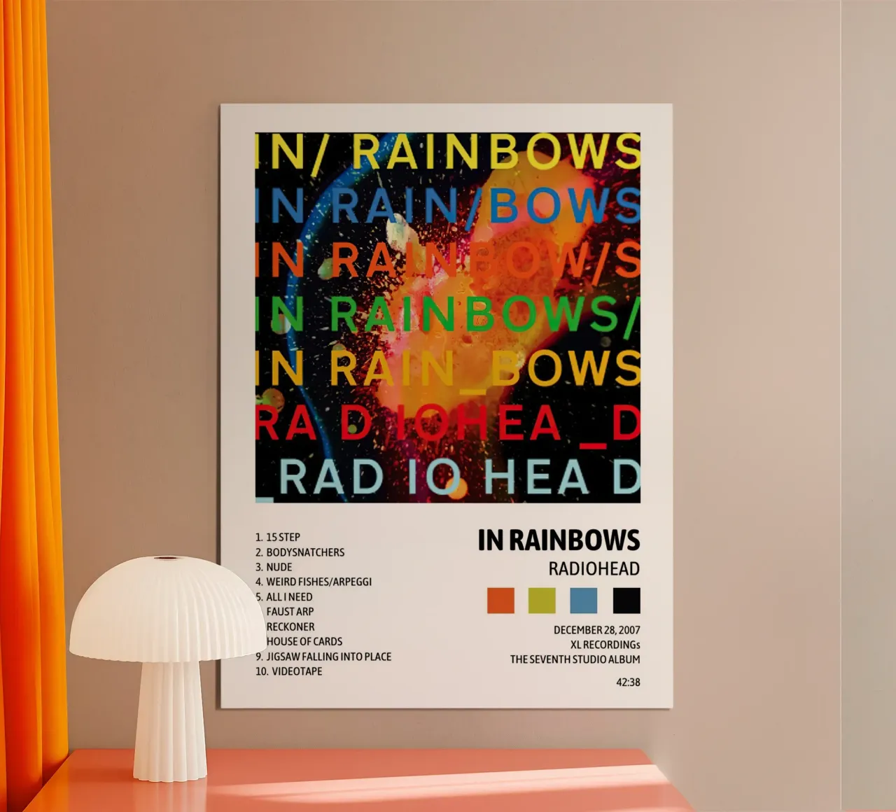 Radiohead In Rainbows poster con telaio in legno da Roronoa7