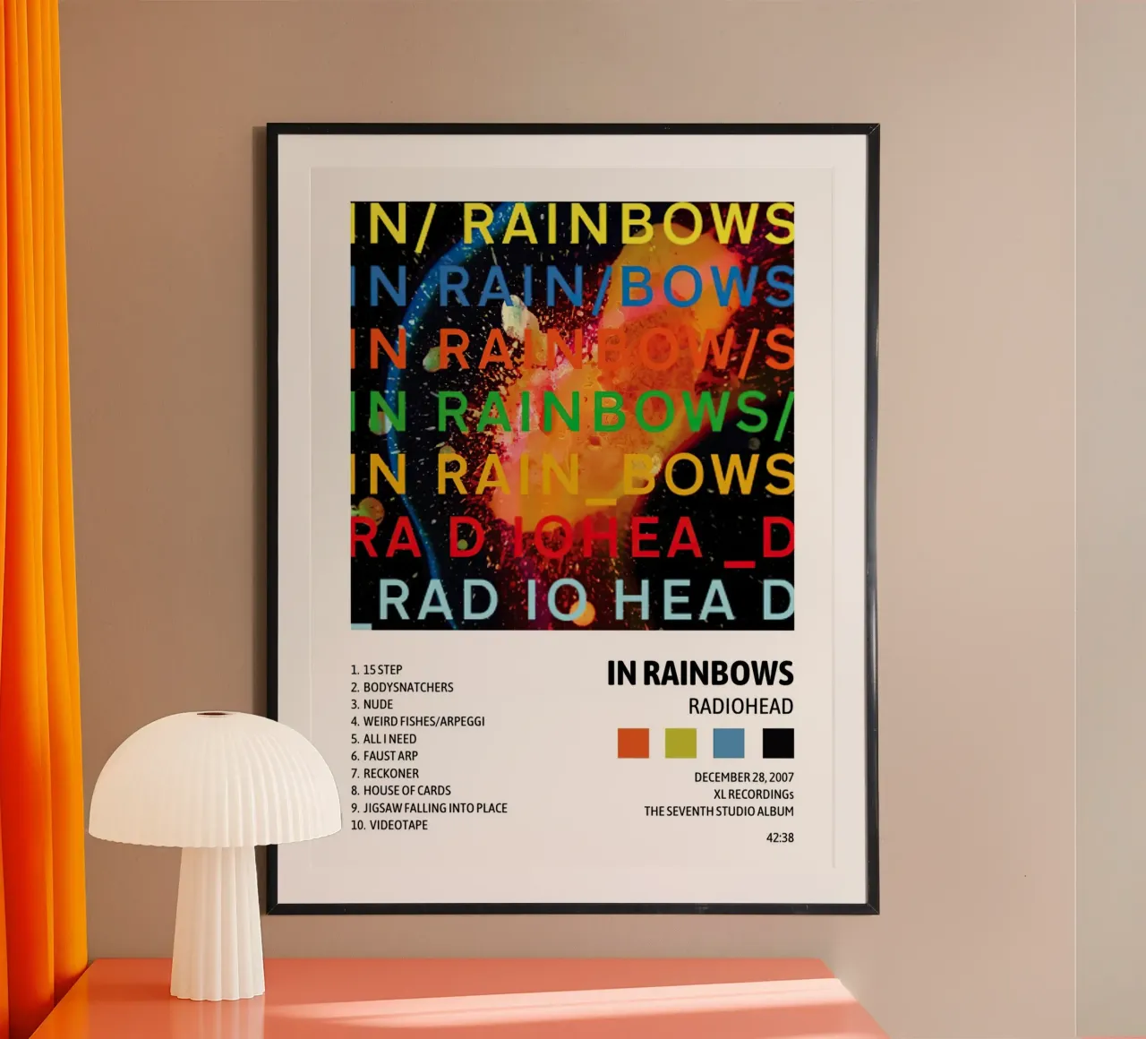 Radiohead In Rainbows poster con telaio in legno da Roronoa7