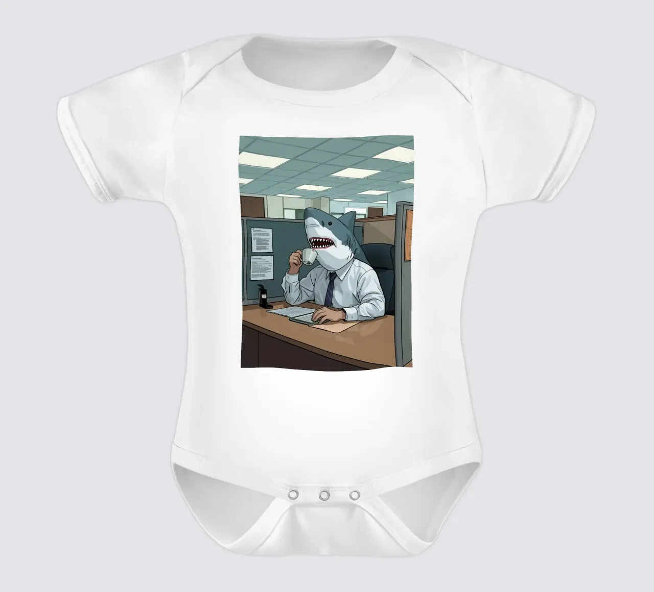 Haifischfang-Manager Kurzarm Babybody von DesignDoodle