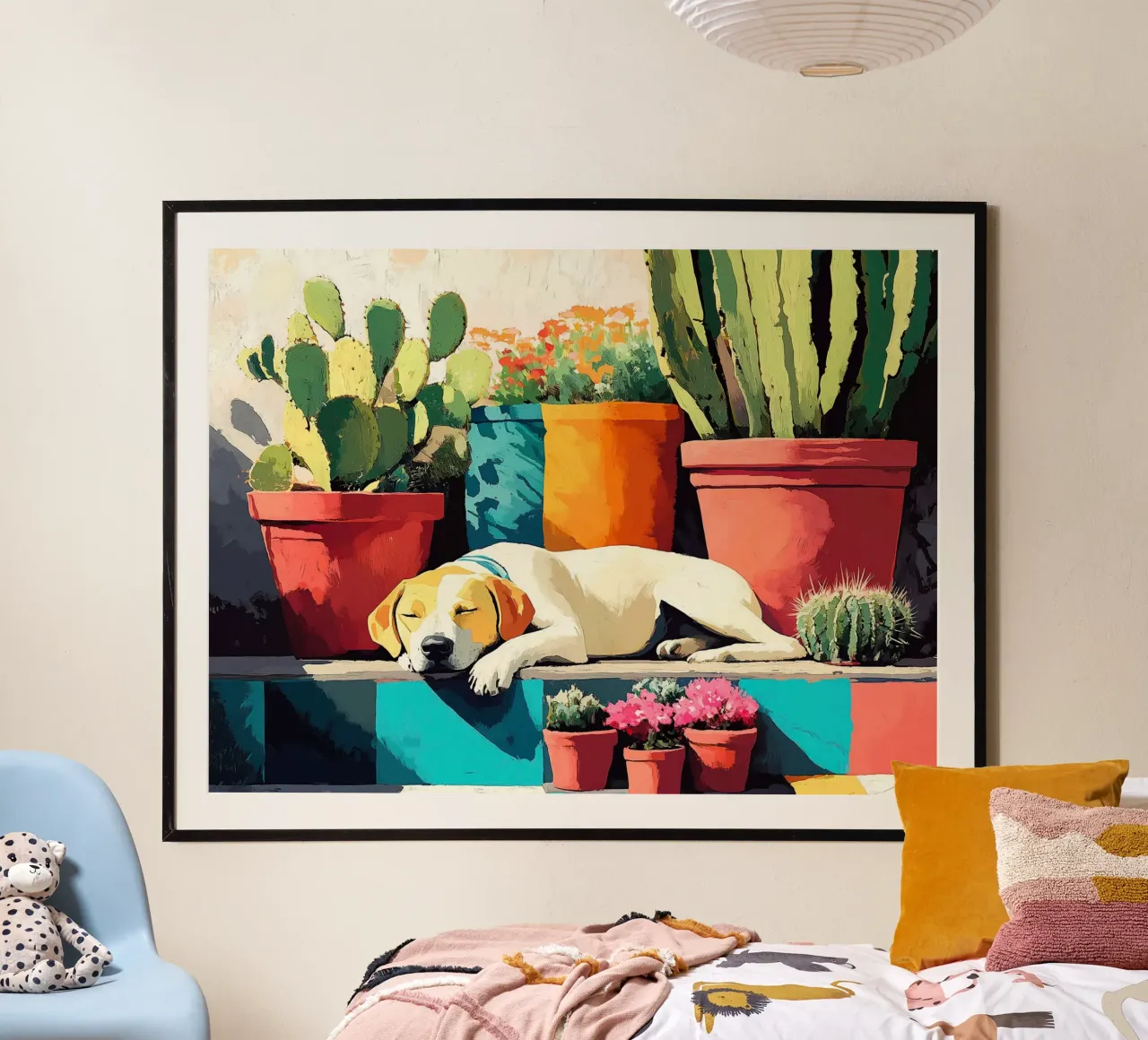 Sleeping Dog on a Sunny Terrace poster da estelle bard