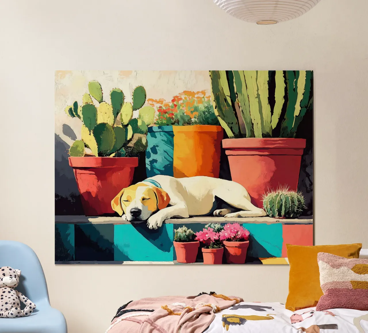 Sleeping Dog on a Sunny Terrace poster da estelle bard