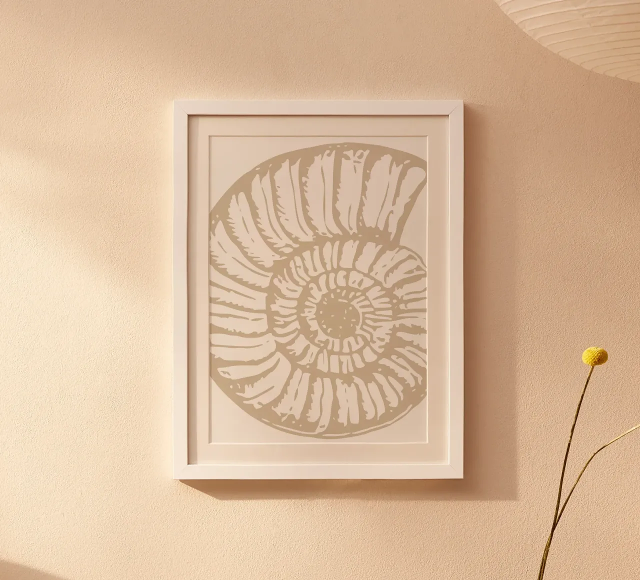 Nautilus schelp abstract - Minimalistische kustafdruk poster van dawnthesea