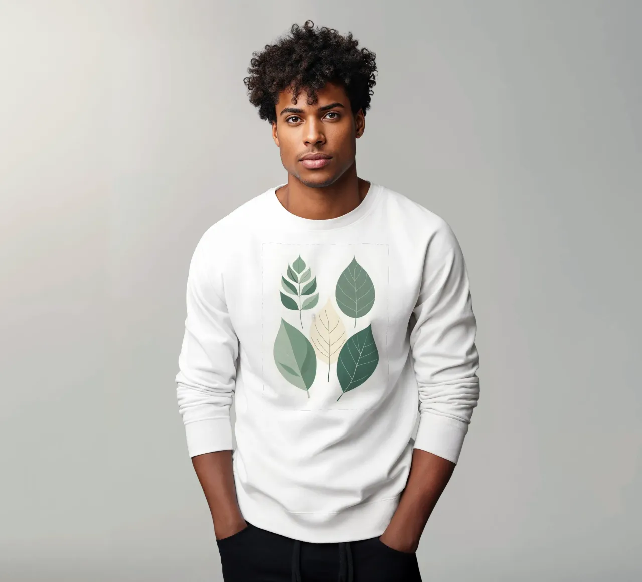 Composizione a tre foglie felpa da Botanical Gallery