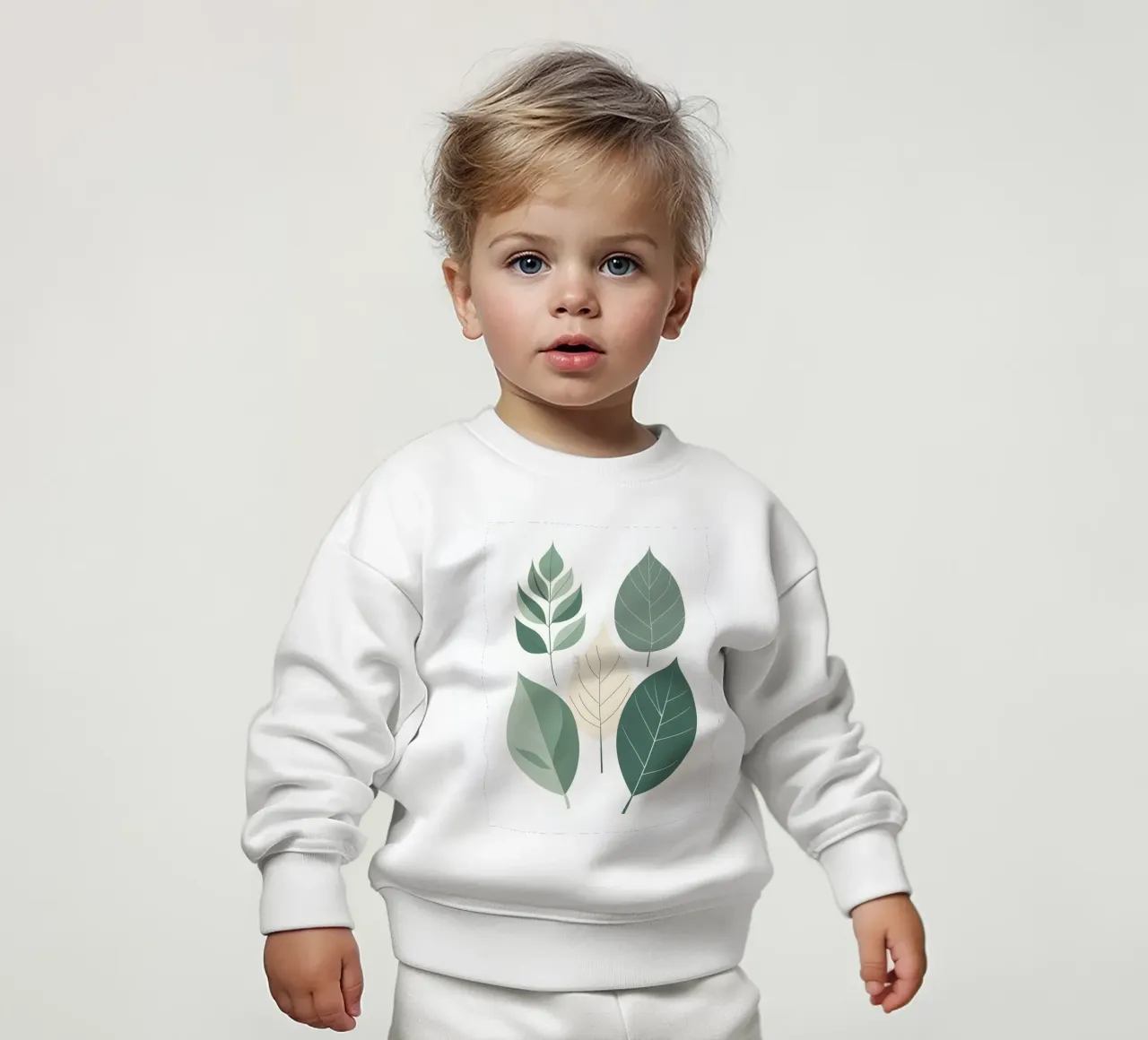 Composizione a tre foglie felpa neonato da Botanical Gallery