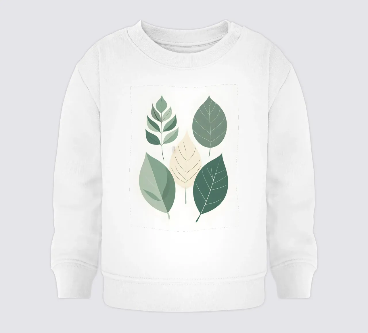 Composizione a tre foglie felpa neonato da Botanical Gallery