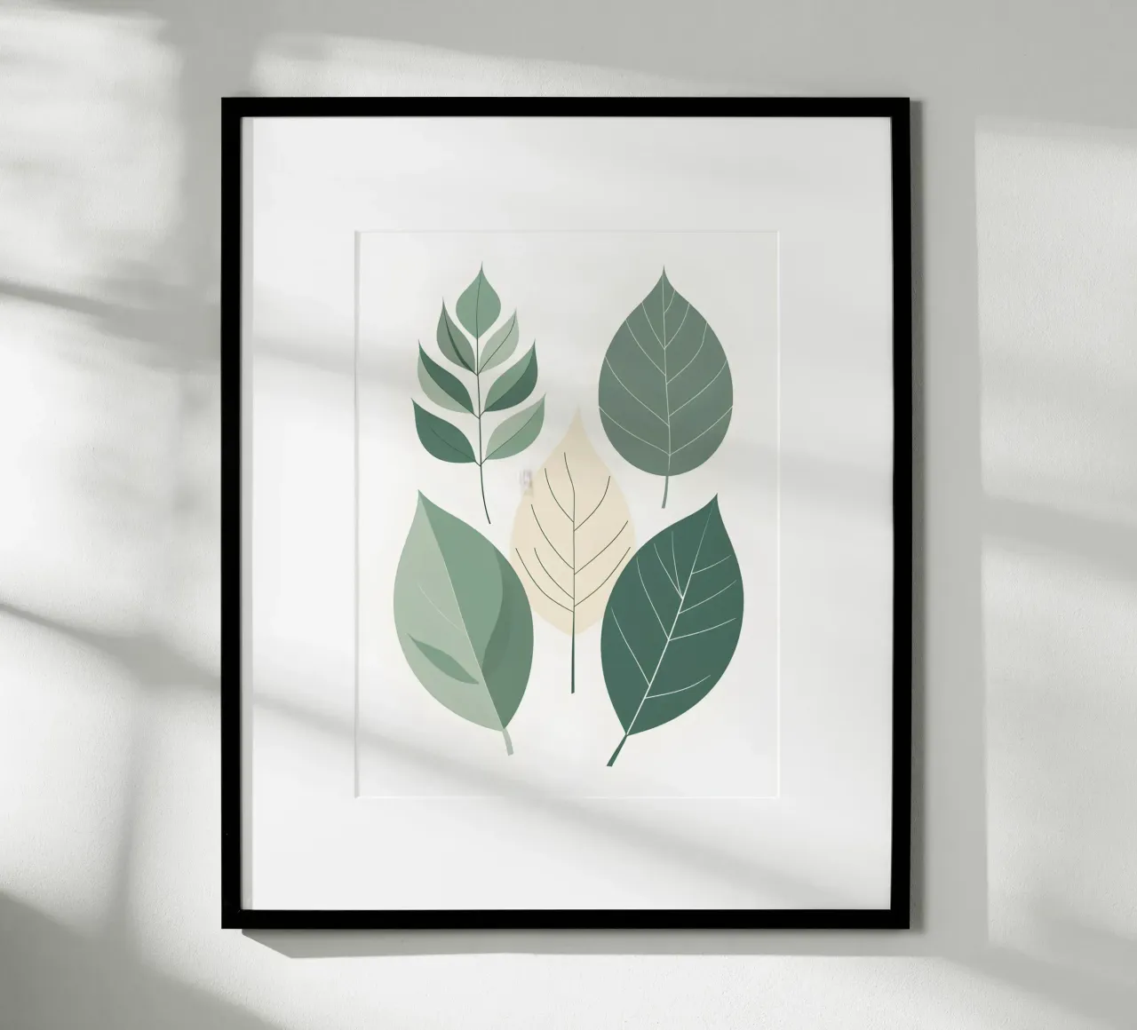 Composizione a tre foglie poster con telaio in plastica da The Green Room