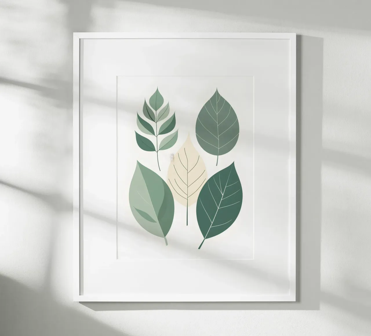 Composizione a tre foglie poster con telaio in plastica da The Green Room