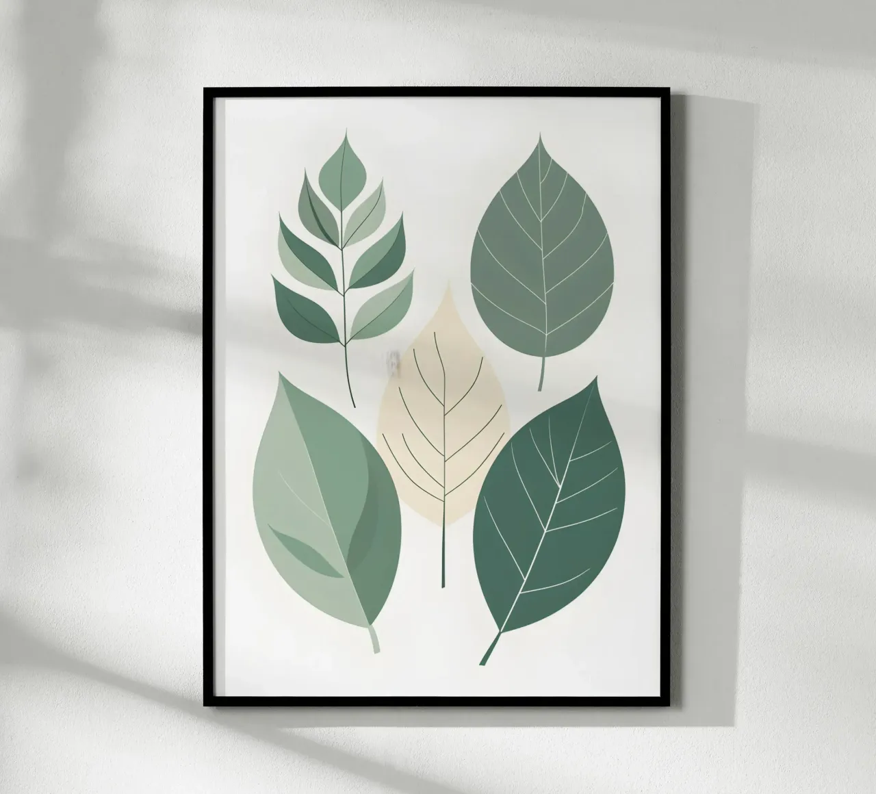 Composizione a tre foglie poster con telaio in plastica da The Green Room