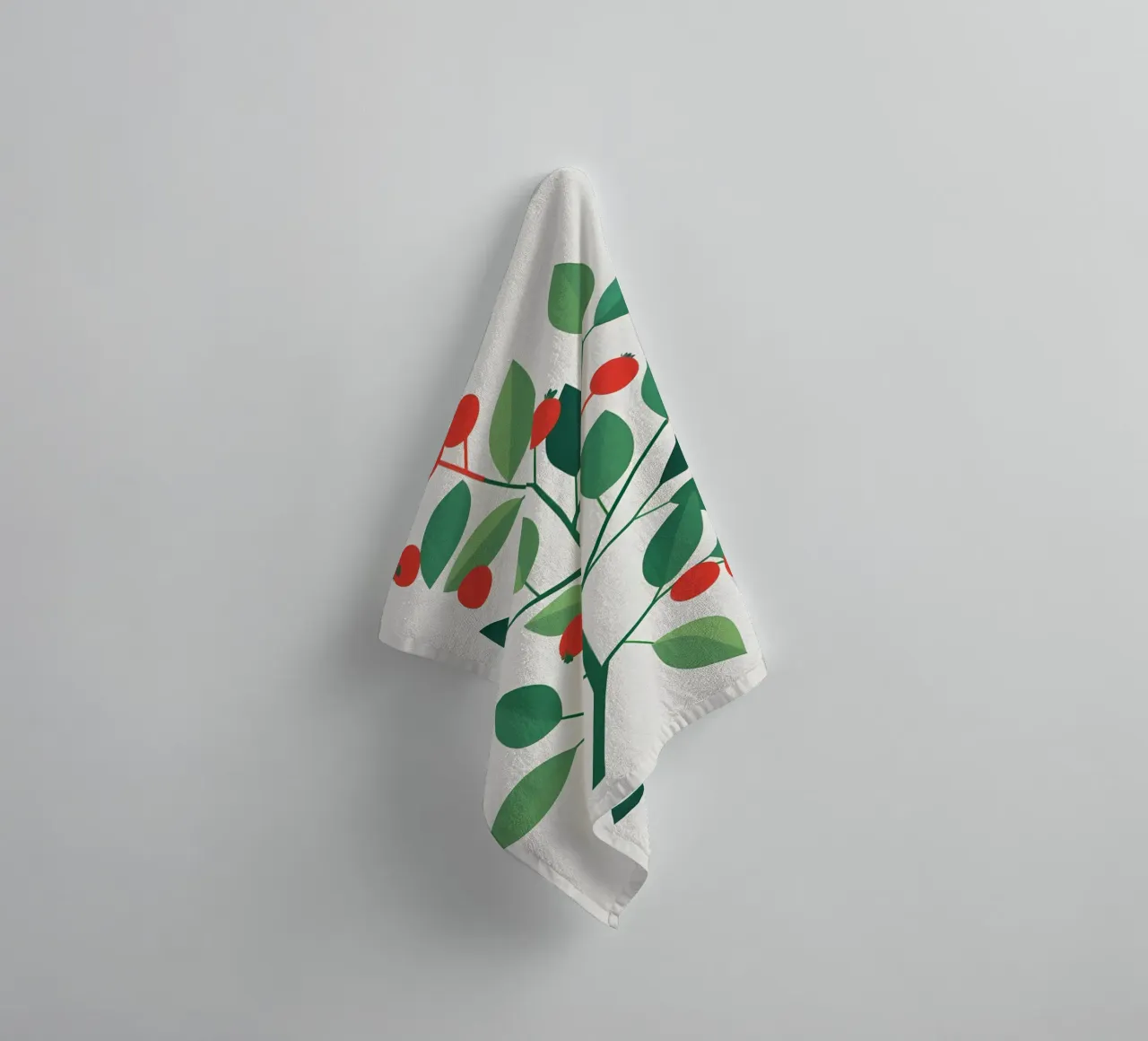 Zweig mit Beeren Handtuch von Botanical Gallery