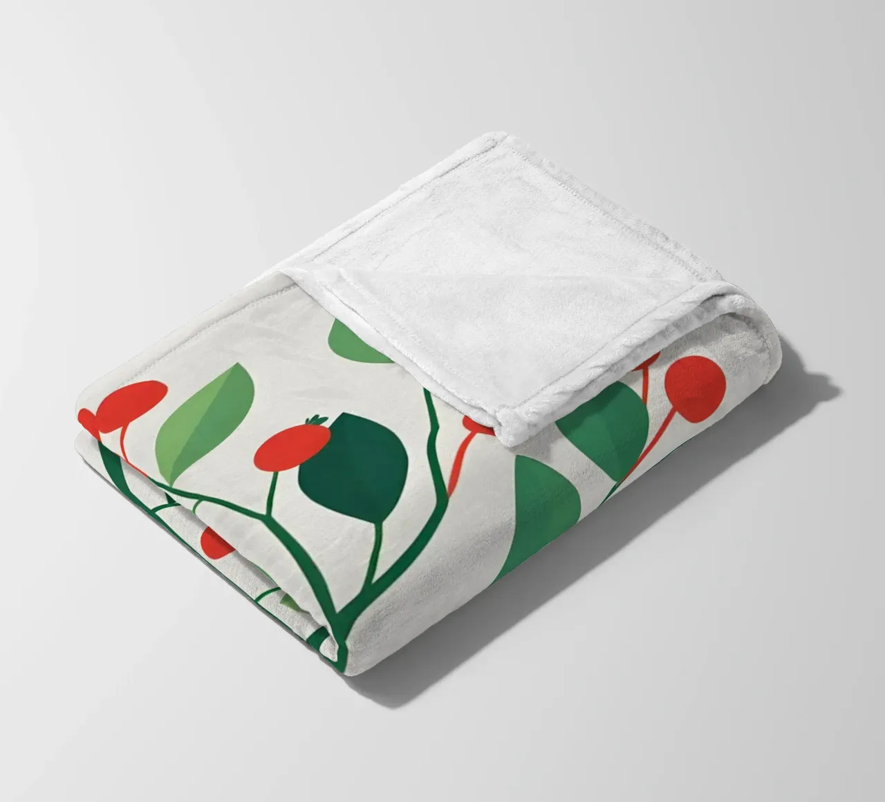 Zweig mit Beeren Fleecedecke von Botanical Gallery