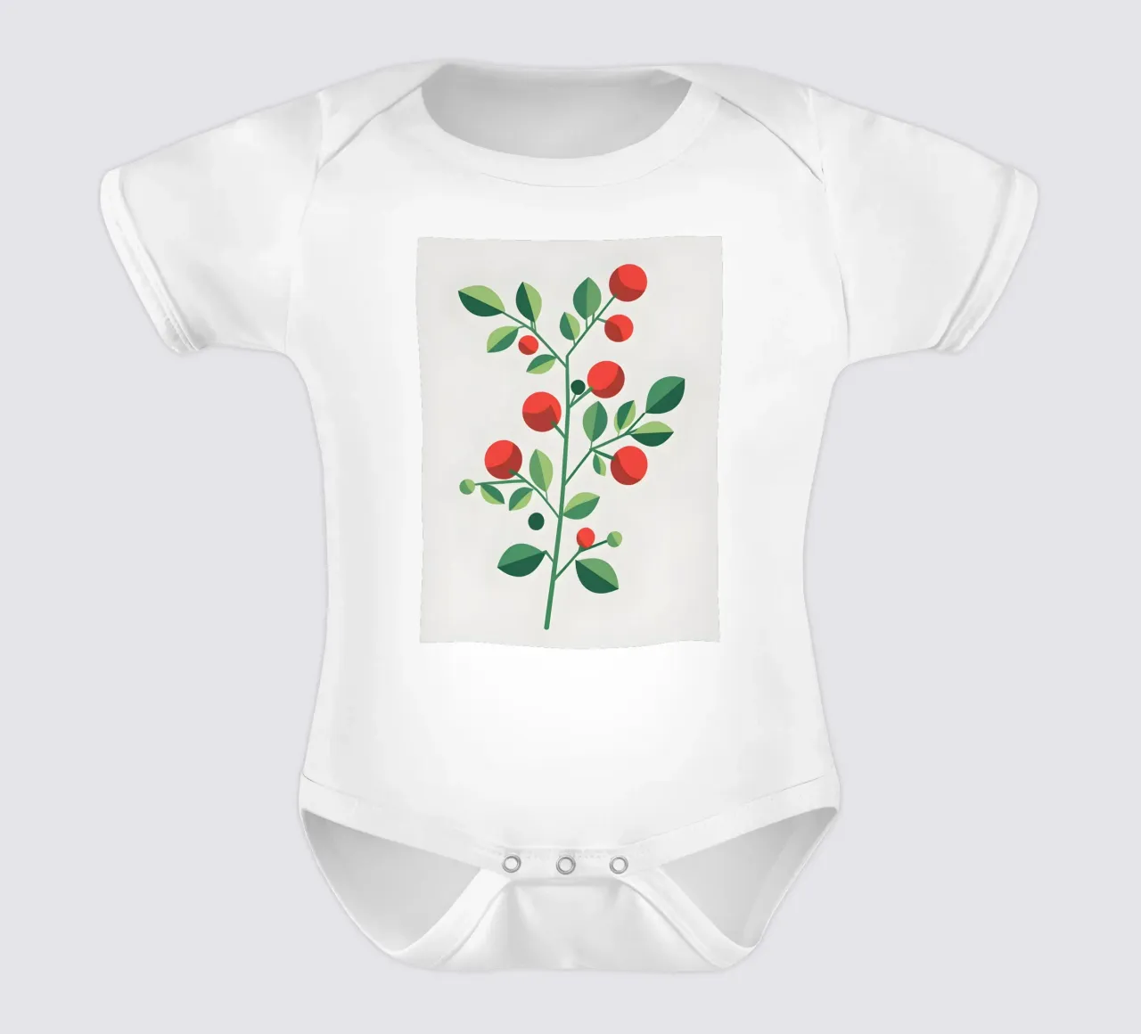 Zweig mit Beeren Kurzarm Babybody von Botanical Gallery