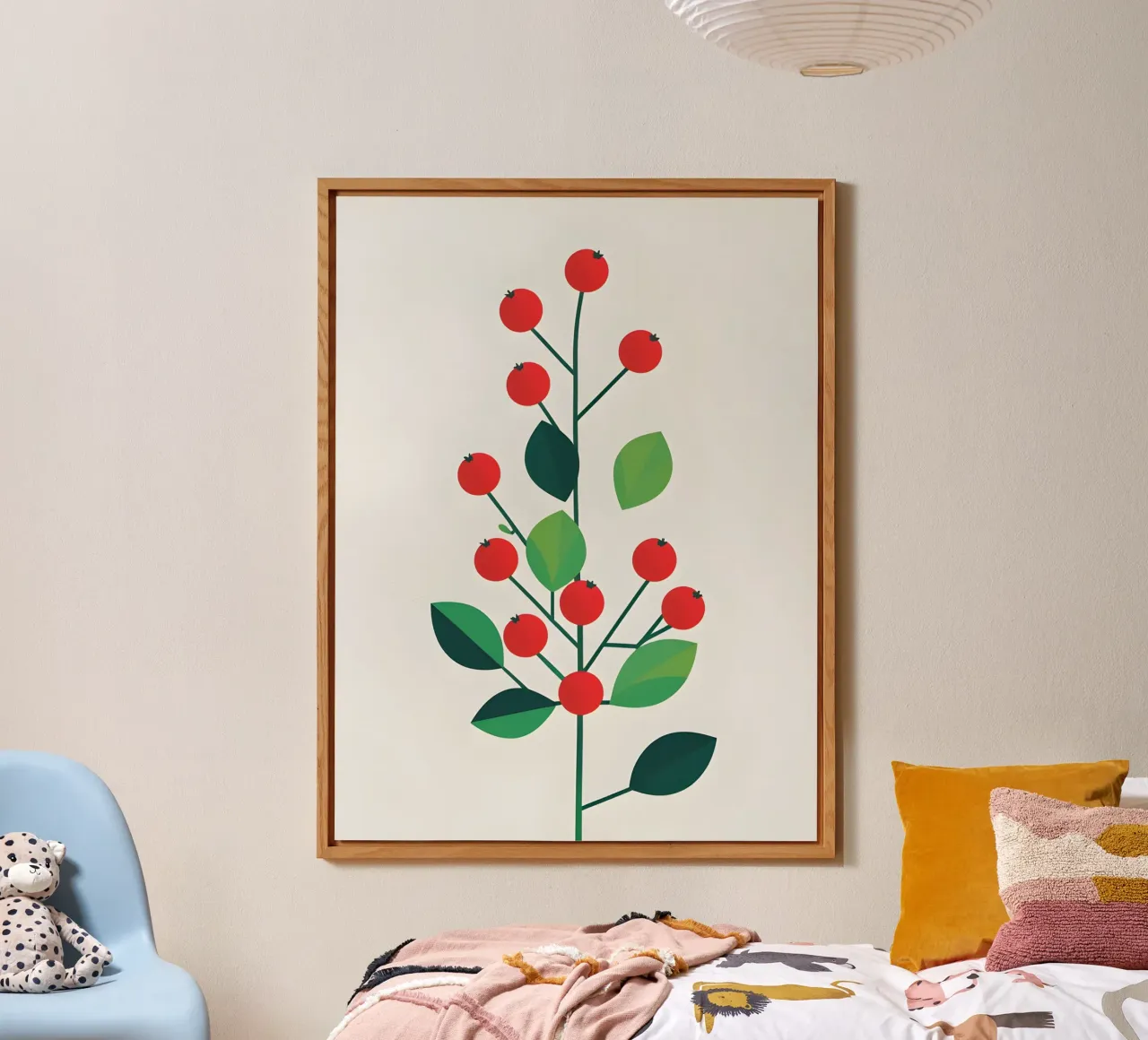 Ramo con bacche pannello forex da Botanical Gallery