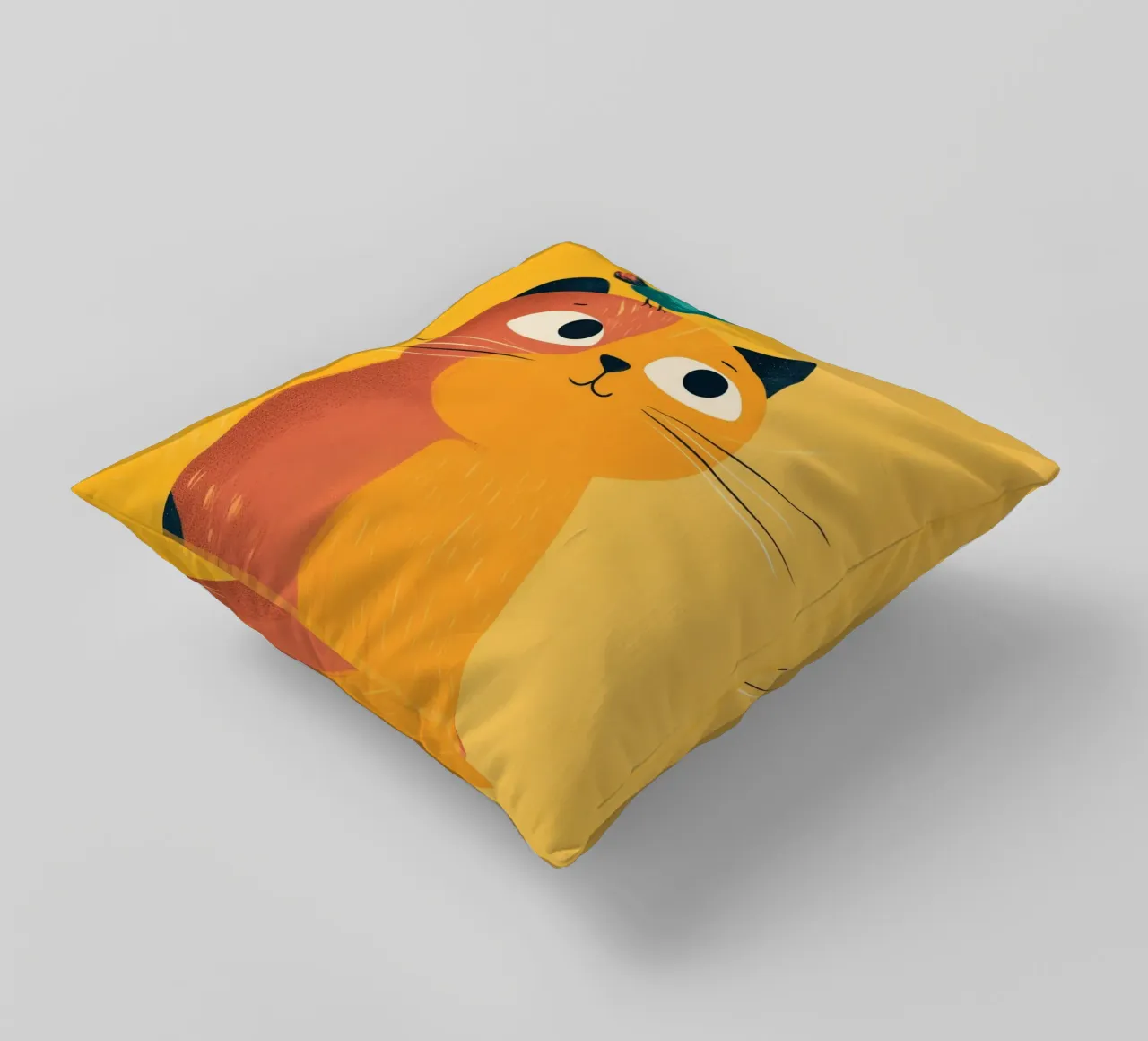 Bird on My Head decorative cushion by Kiara
