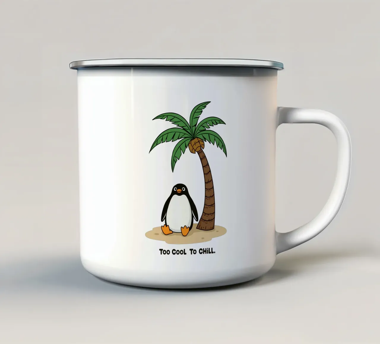 Troppo freddo per essere raffreddato tazza in smalto da DesignDoodle