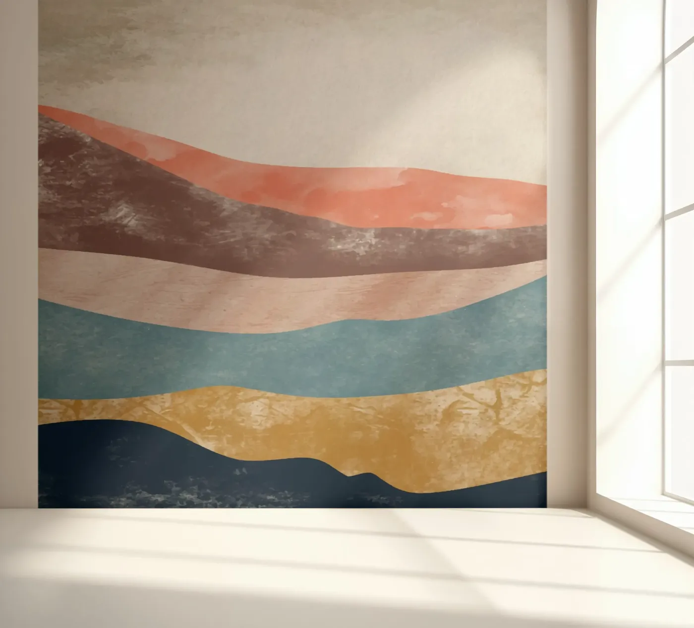 Rainbow Mountain fotobehang van Vivi Nicolin