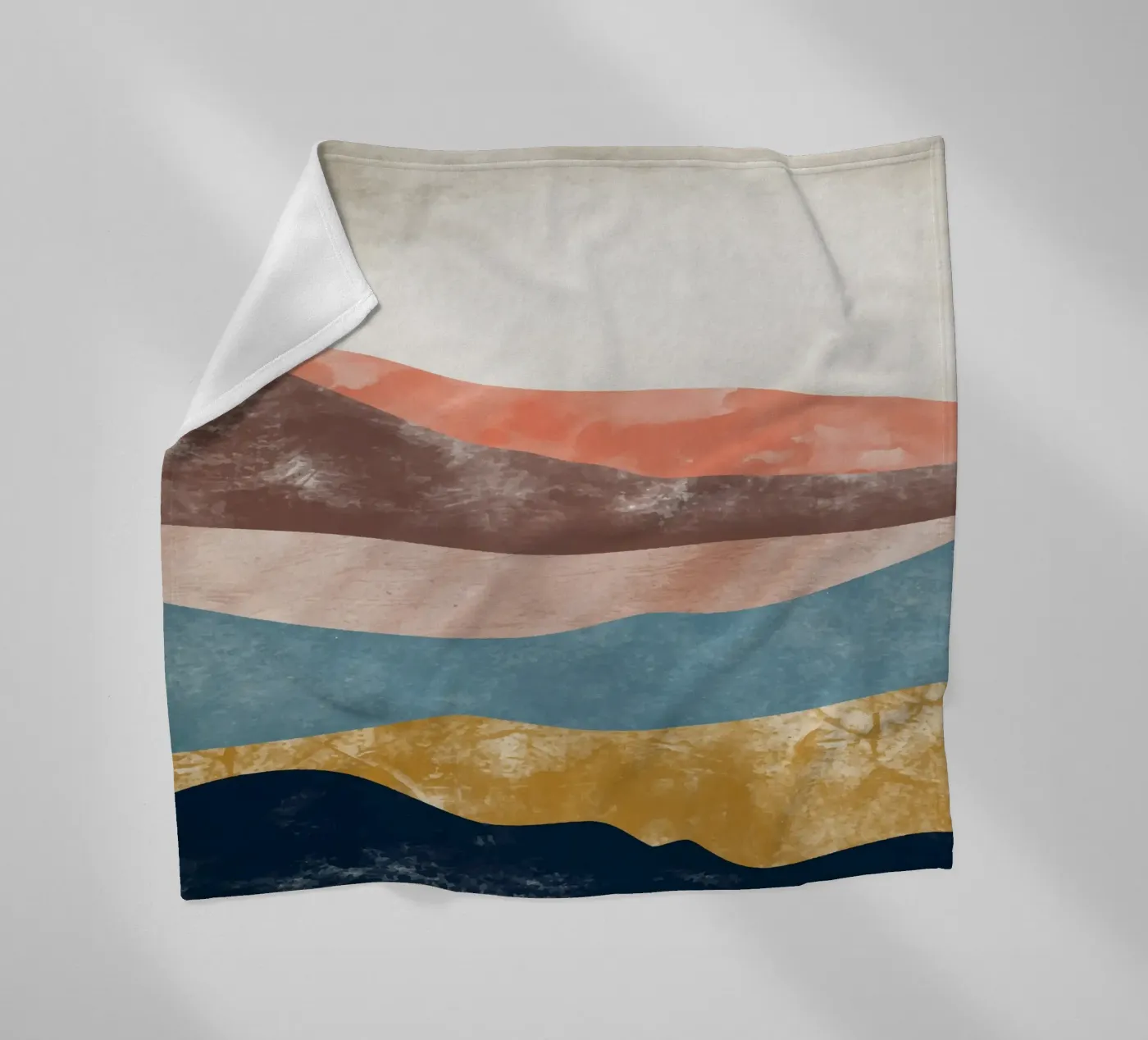 Rainbow Mountain Fleecedecke von Vivi Nicolin