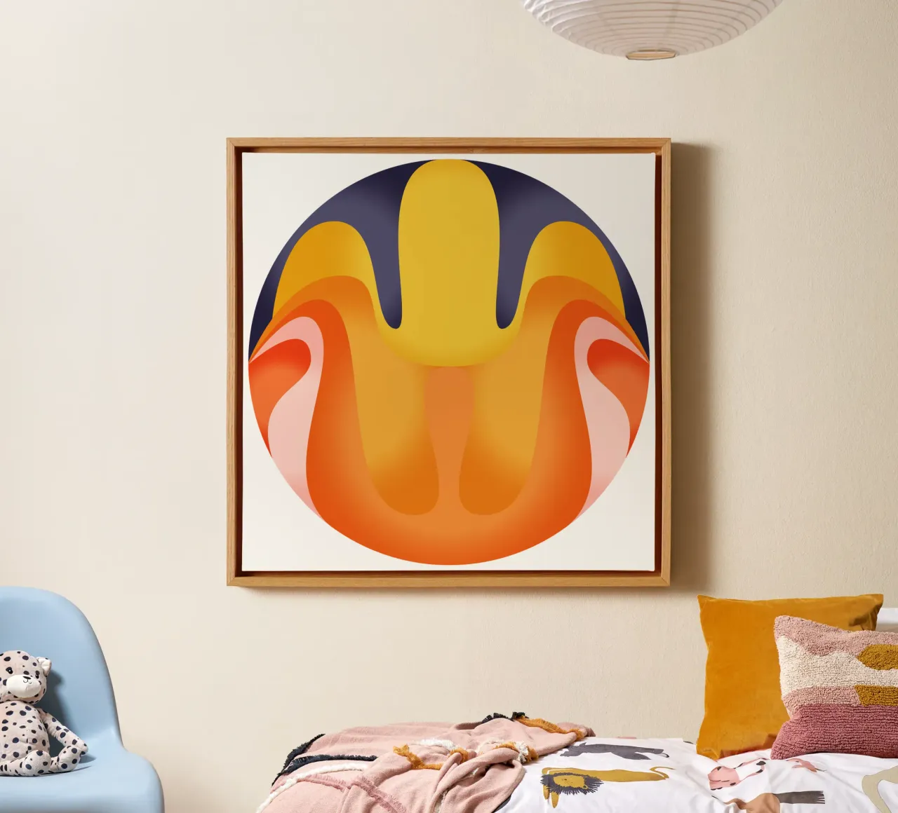 Fuoco tela con Cornice a cassetta da lovely lines