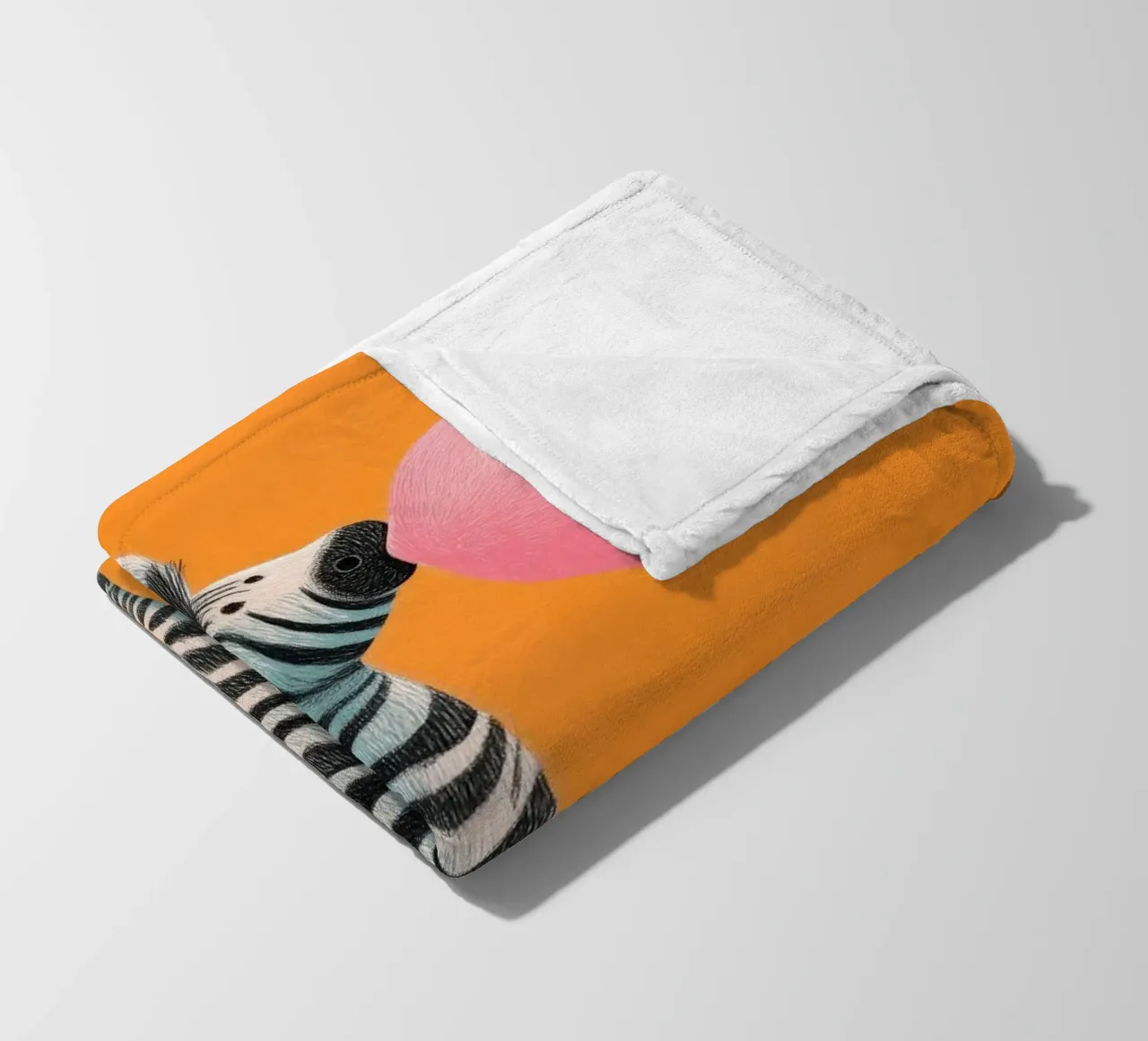 Bubblegum Zebra coperta in pile da Kiara