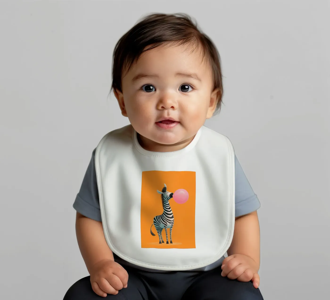 Bubblegum Zebra baby slabbetje van Kiara