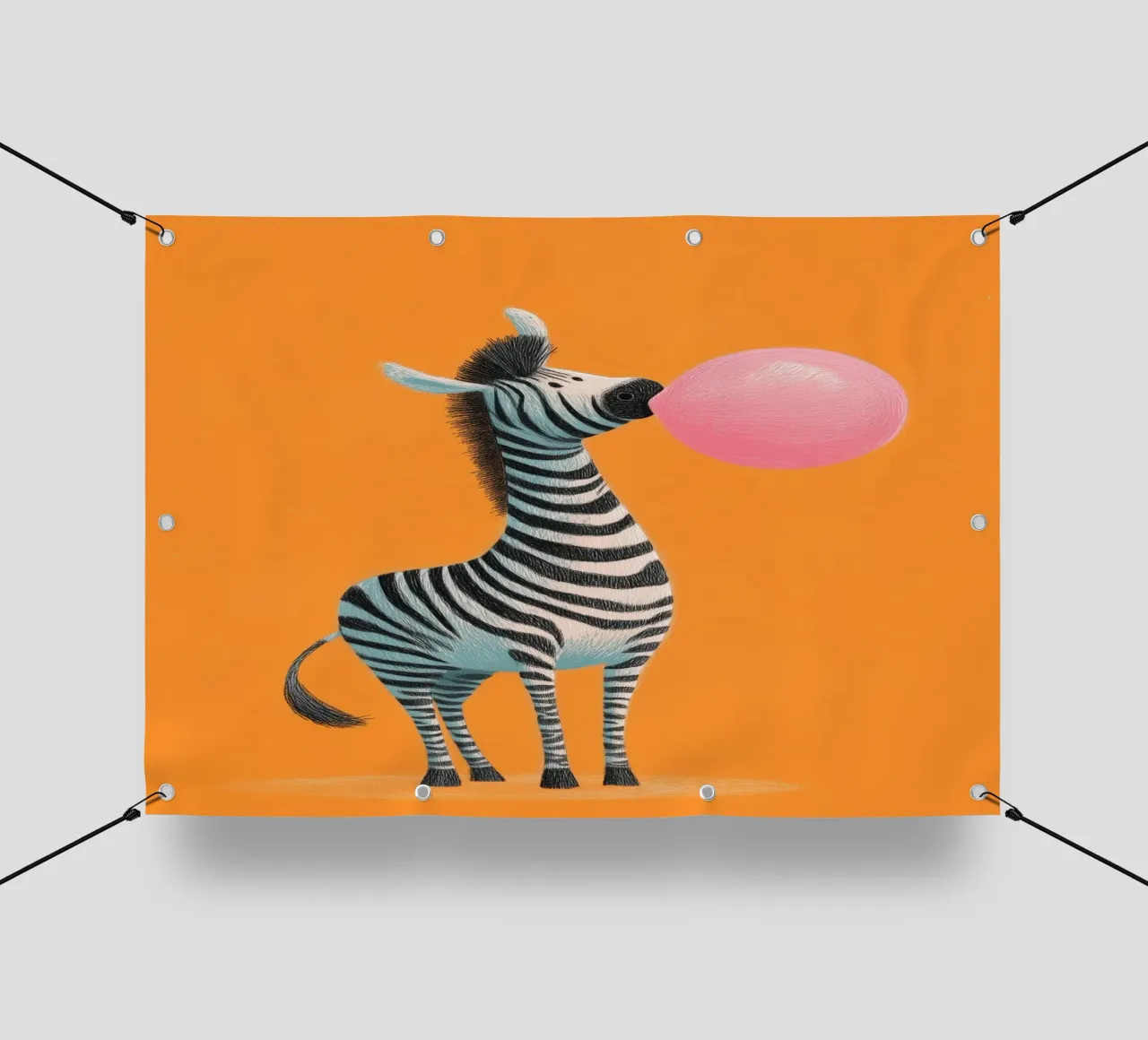 Bubblegum Zebra telo in pvc da Kiara