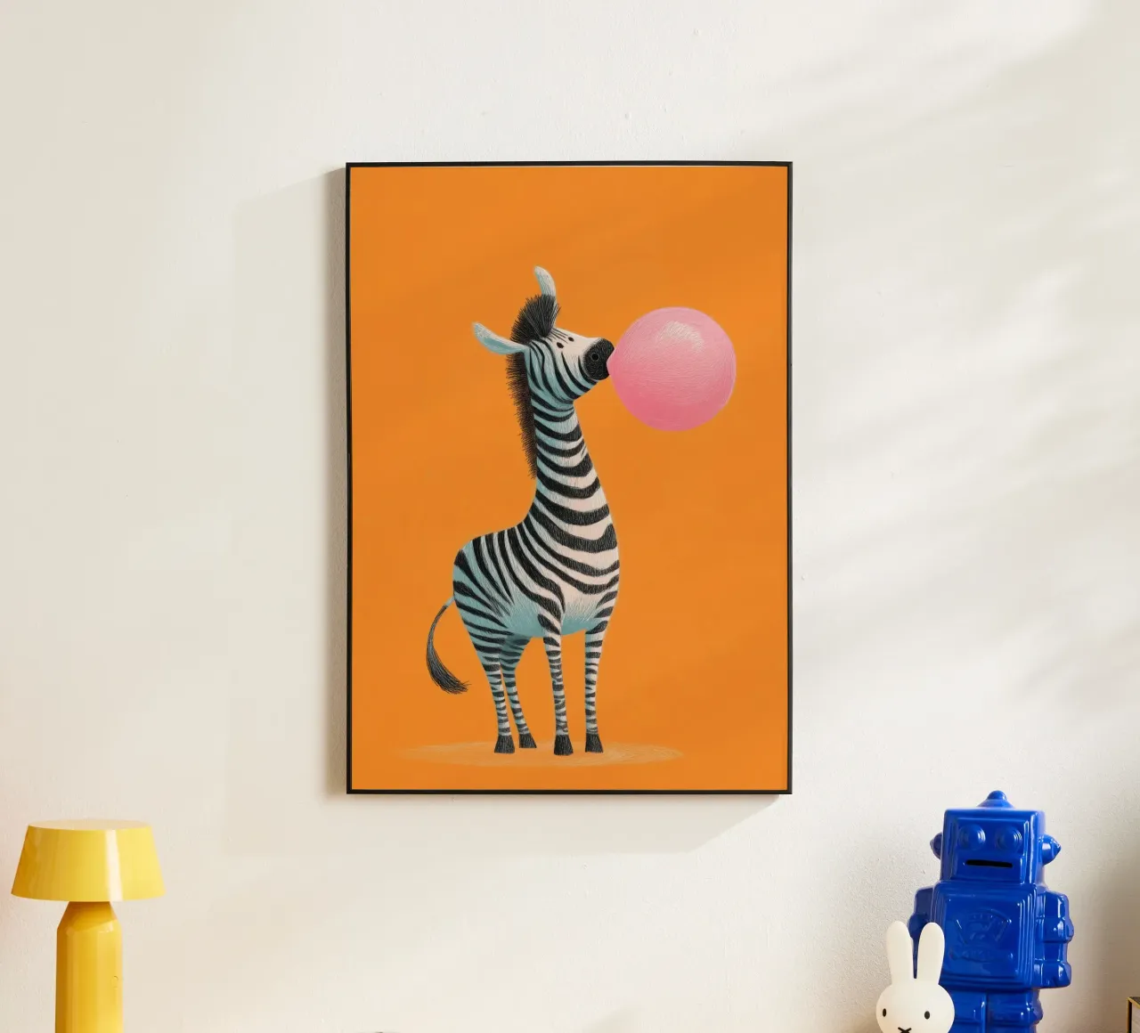 Bubblegum Zebra alluminio dibond da Kiara