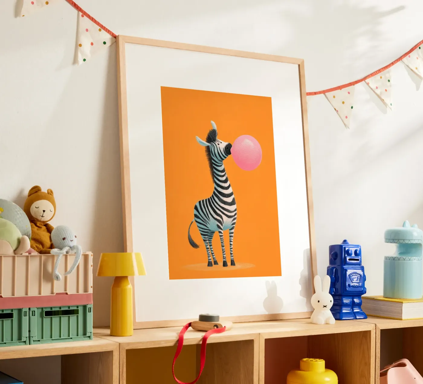 Bubblegum Zebra Poster von Kiara