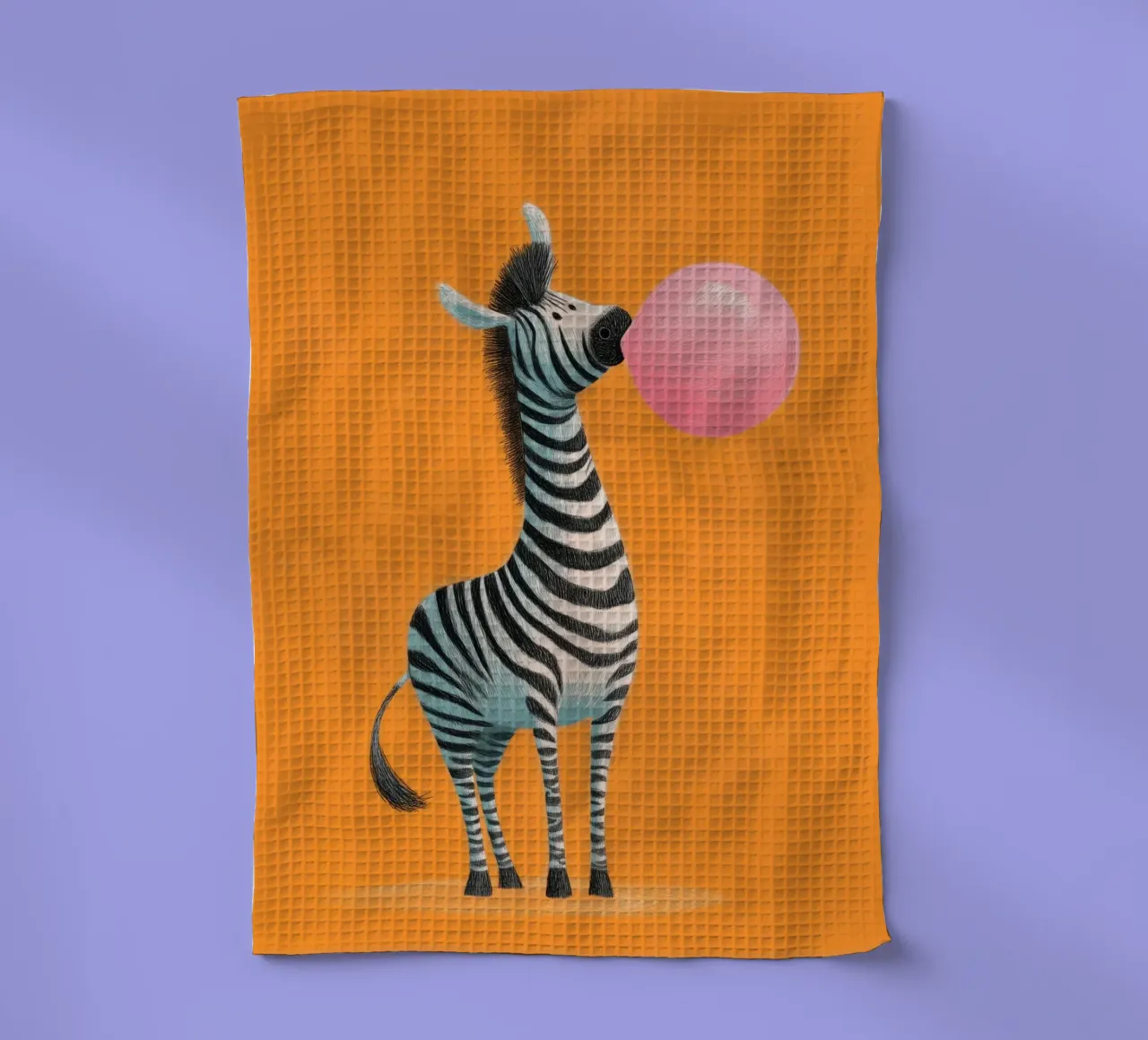 Bubblegum Zebra canovaccio da cucina da Kiara