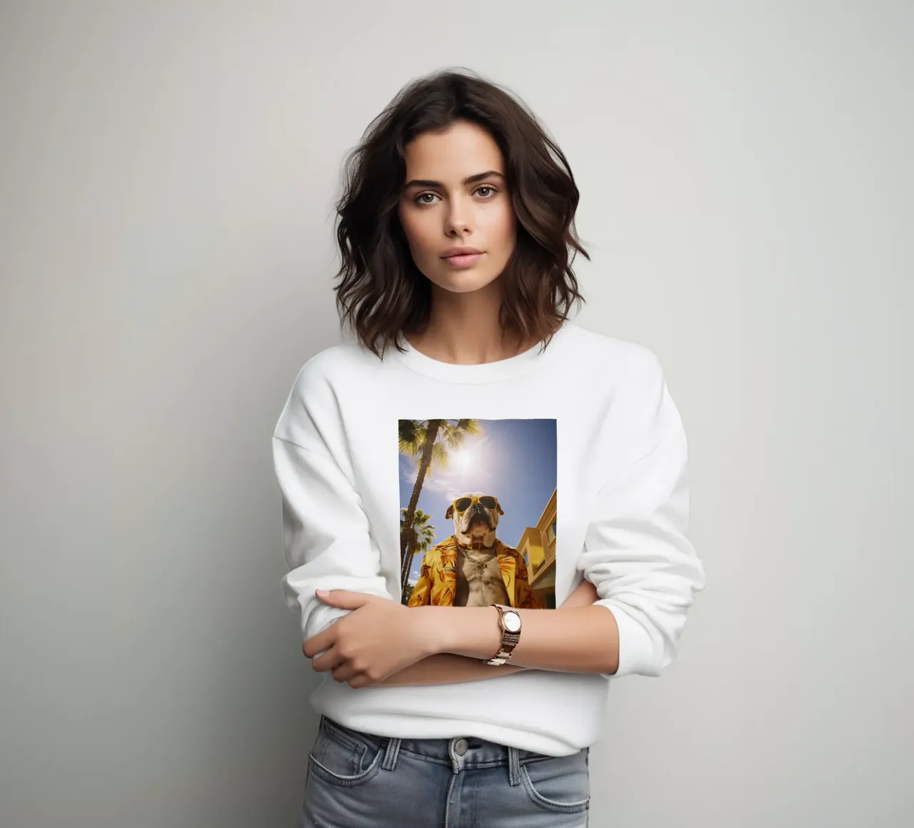 Juan Sweatshirt von Affiches Chien Originales – Dogland