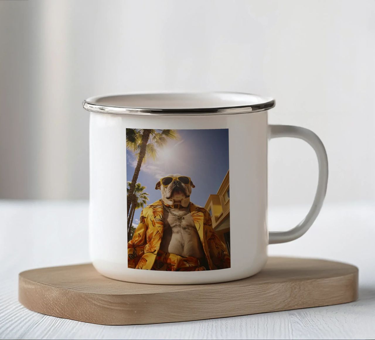 Juan tazza in smalto da Affiches Chien Originales – Dogland
