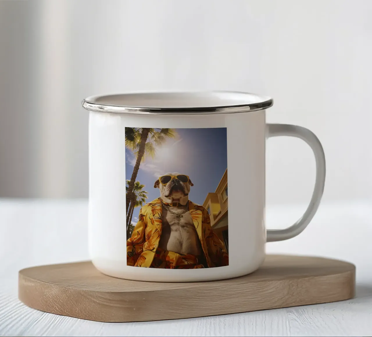 Juan Emaille Tasse von Affiches Chien Originales – Dogland