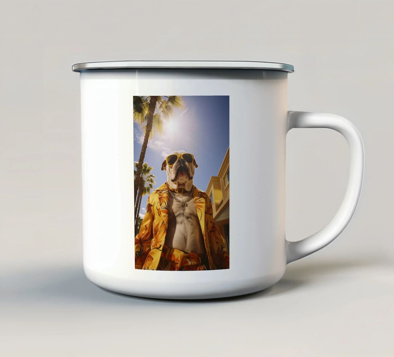 Juan tazza in smalto da Affiches Chien Originales – Dogland