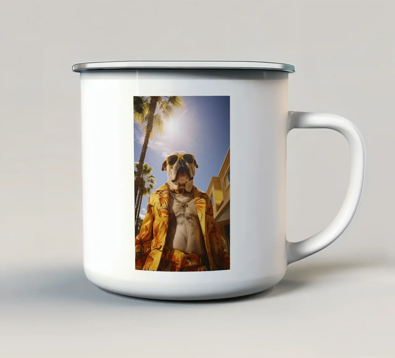 Juan Emaille Tasse von Affiches Chien Originales – Dogland
