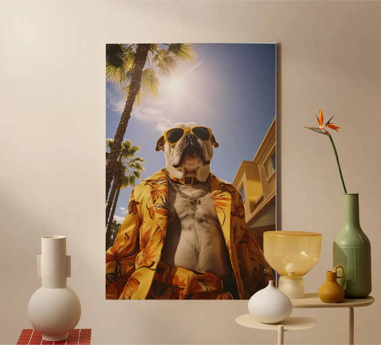 Juan tela con Cornice a cassetta da Affiches Chien Originales – Dogland