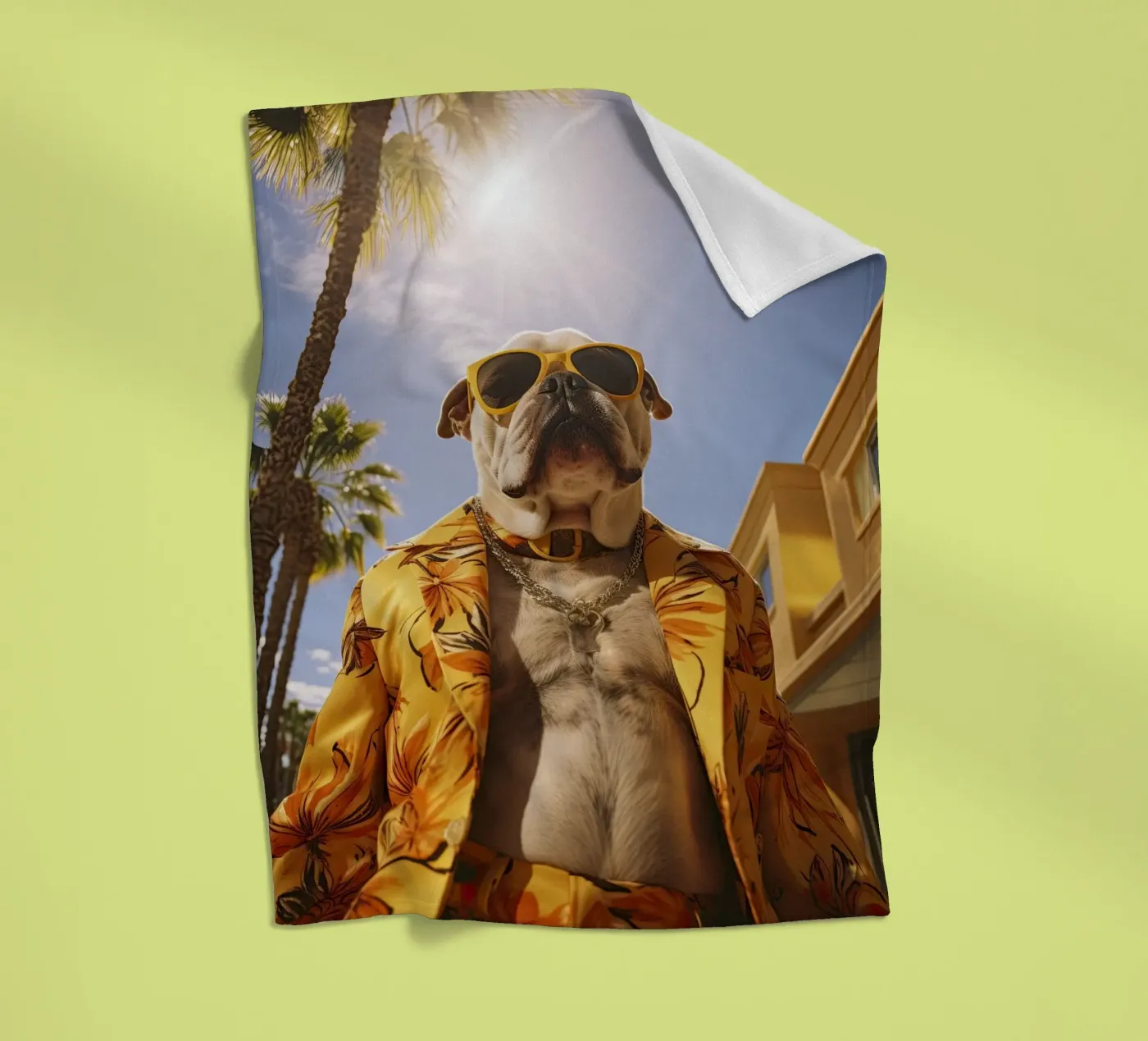 Juan fleecedeken van Affiches Chien Originales – Dogland