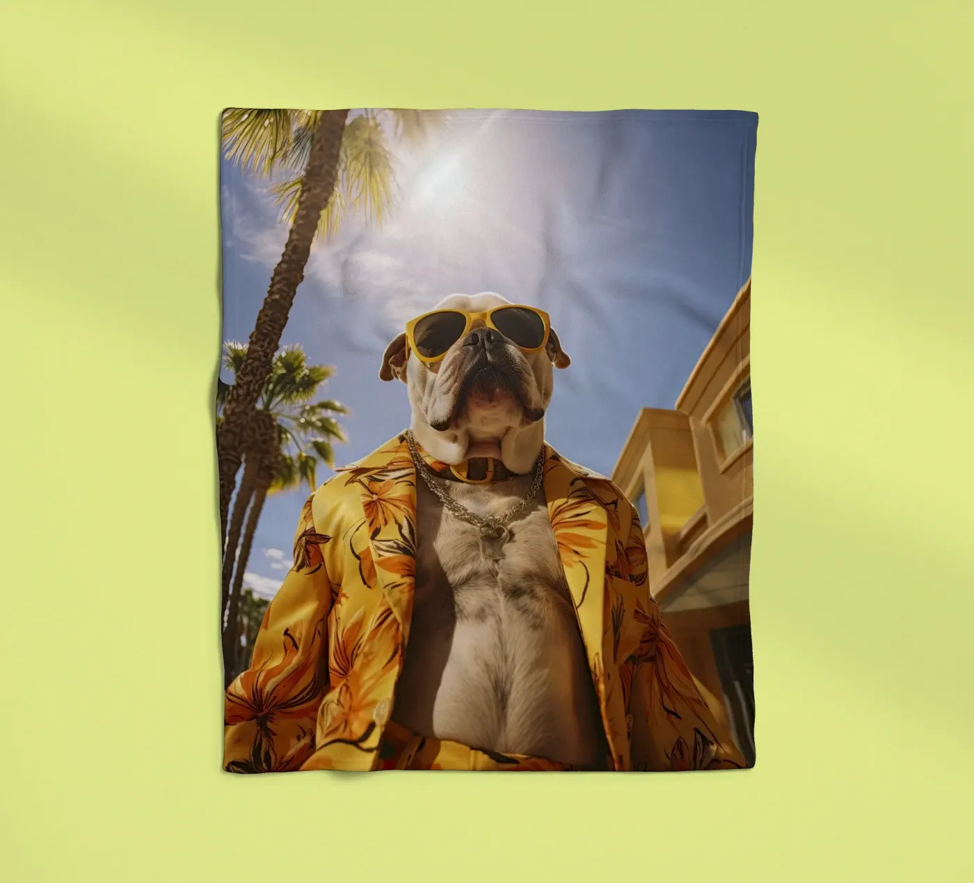 Juan fleecedeken van Affiches Chien Originales – Dogland