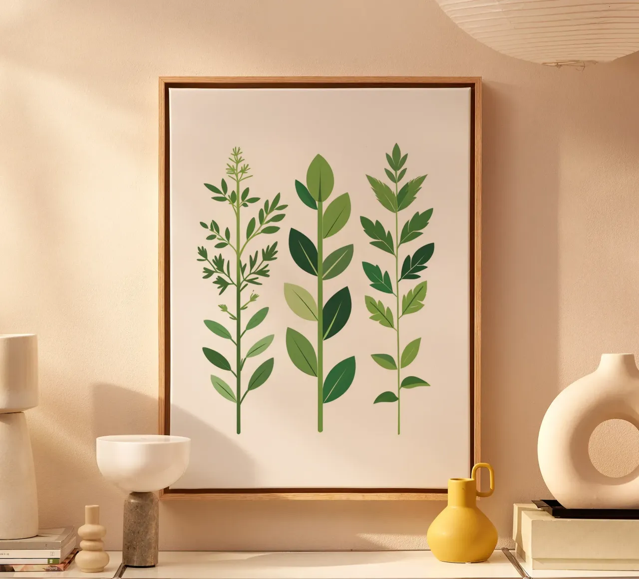 Set da giardino per erbe aromatiche tela con Cornice a cassetta da The Green Room