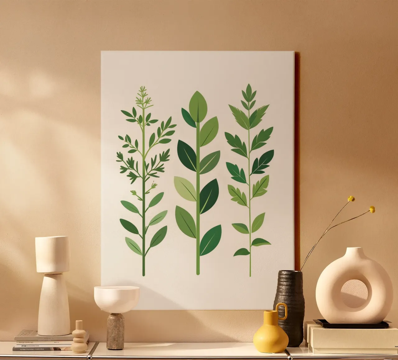 Set da giardino per erbe aromatiche tela con Cornice a cassetta da The Green Room