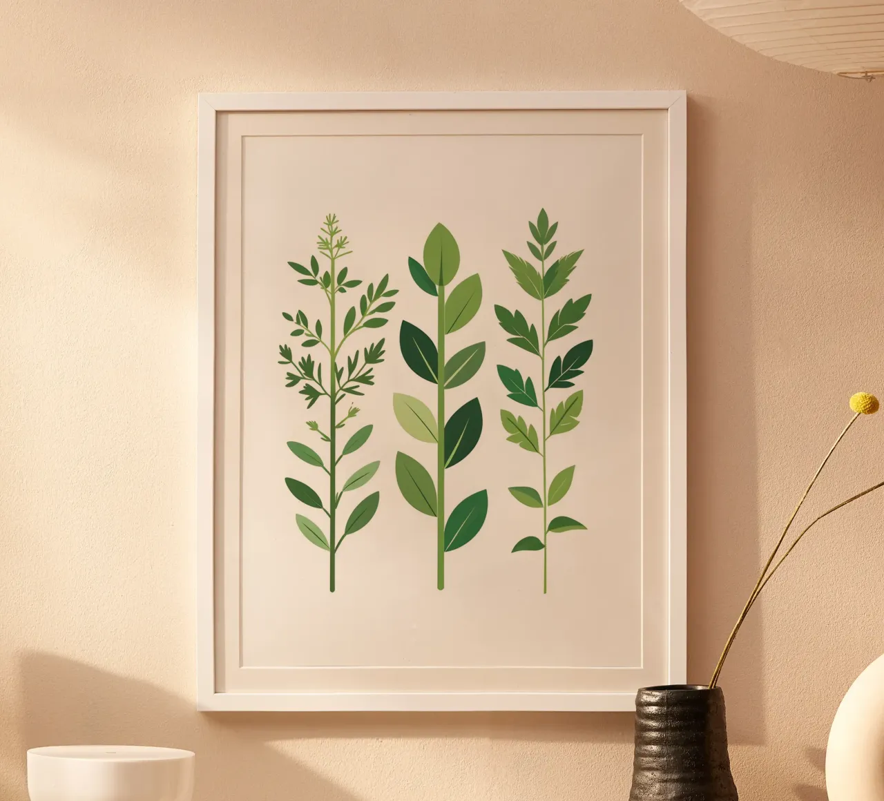 Set da giardino per erbe aromatiche poster con telaio in alluminio da The Green Room