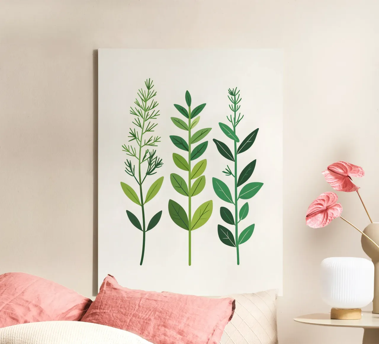 Set da giardino per erbe aromatiche tela con Cornice a cassetta da The Green Room