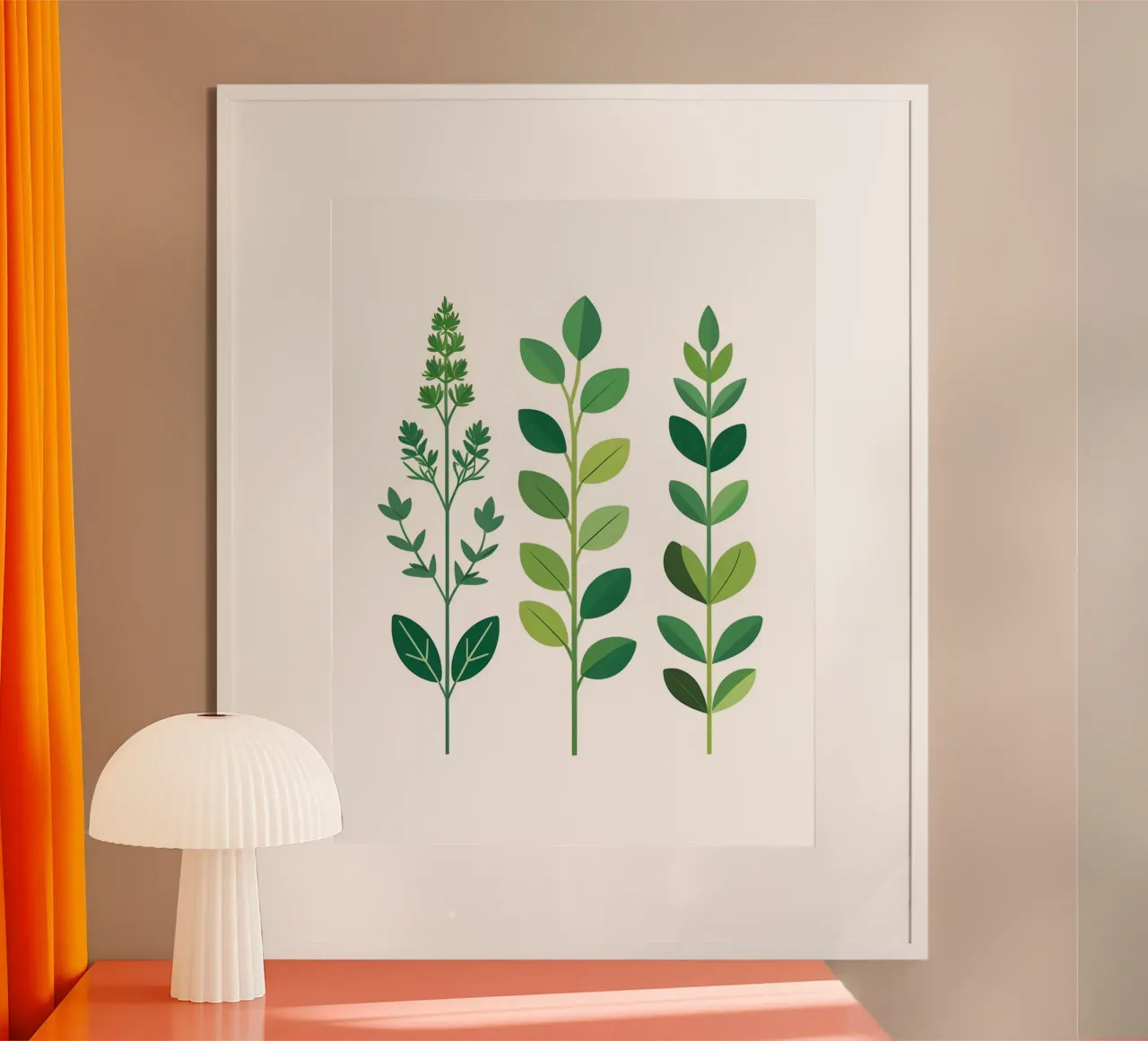 Set da giardino per erbe aromatiche poster con telaio in alluminio da The Green Room