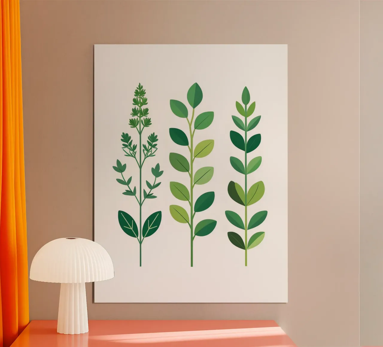 Set da giardino per erbe aromatiche poster con telaio in alluminio da The Green Room