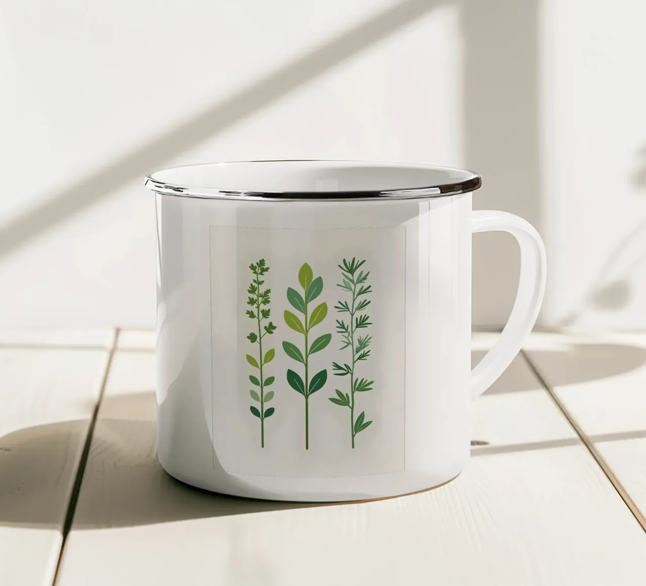 Set da giardino per erbe aromatiche tazza in smalto da Botanical Gallery