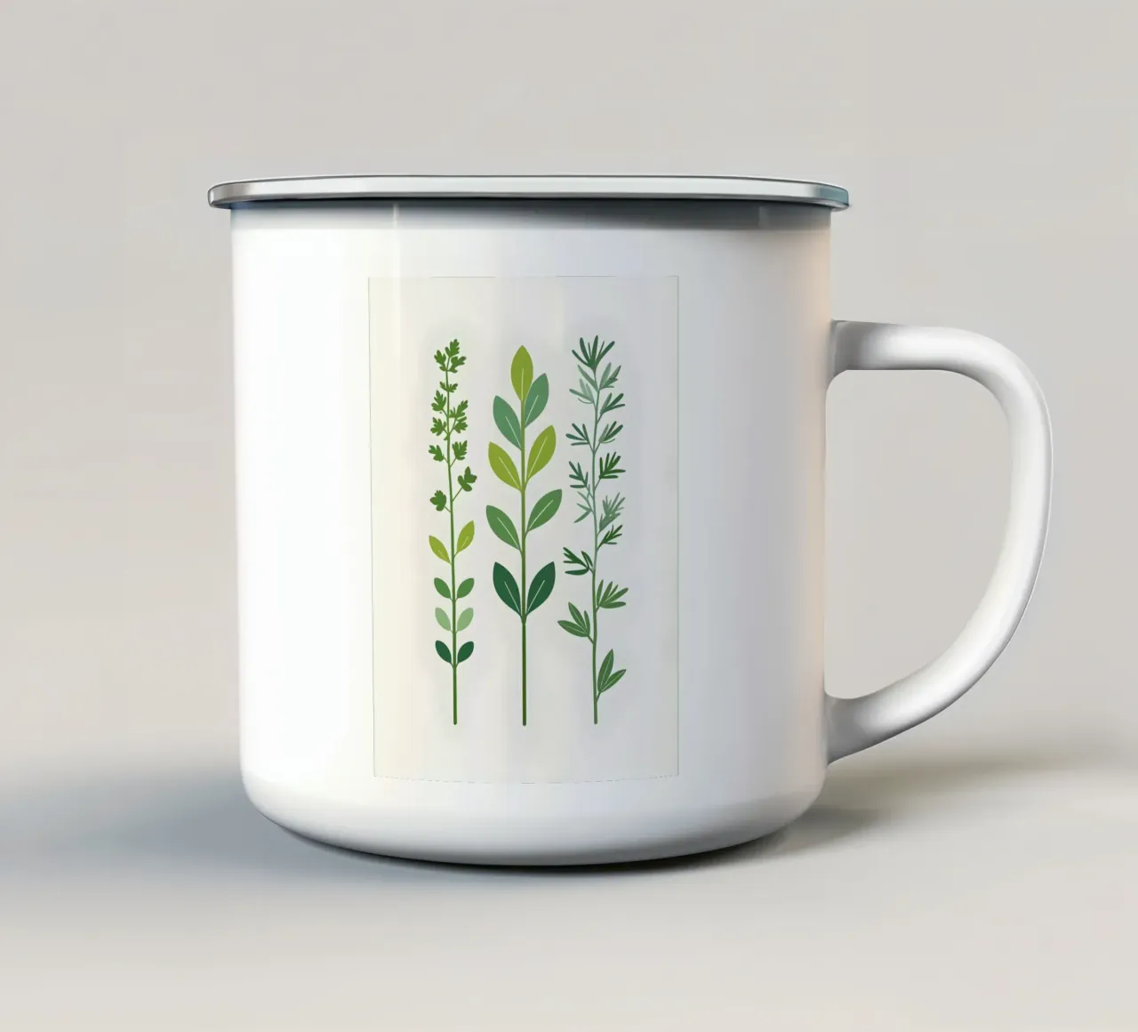 Set da giardino per erbe aromatiche tazza in smalto da Botanical Gallery