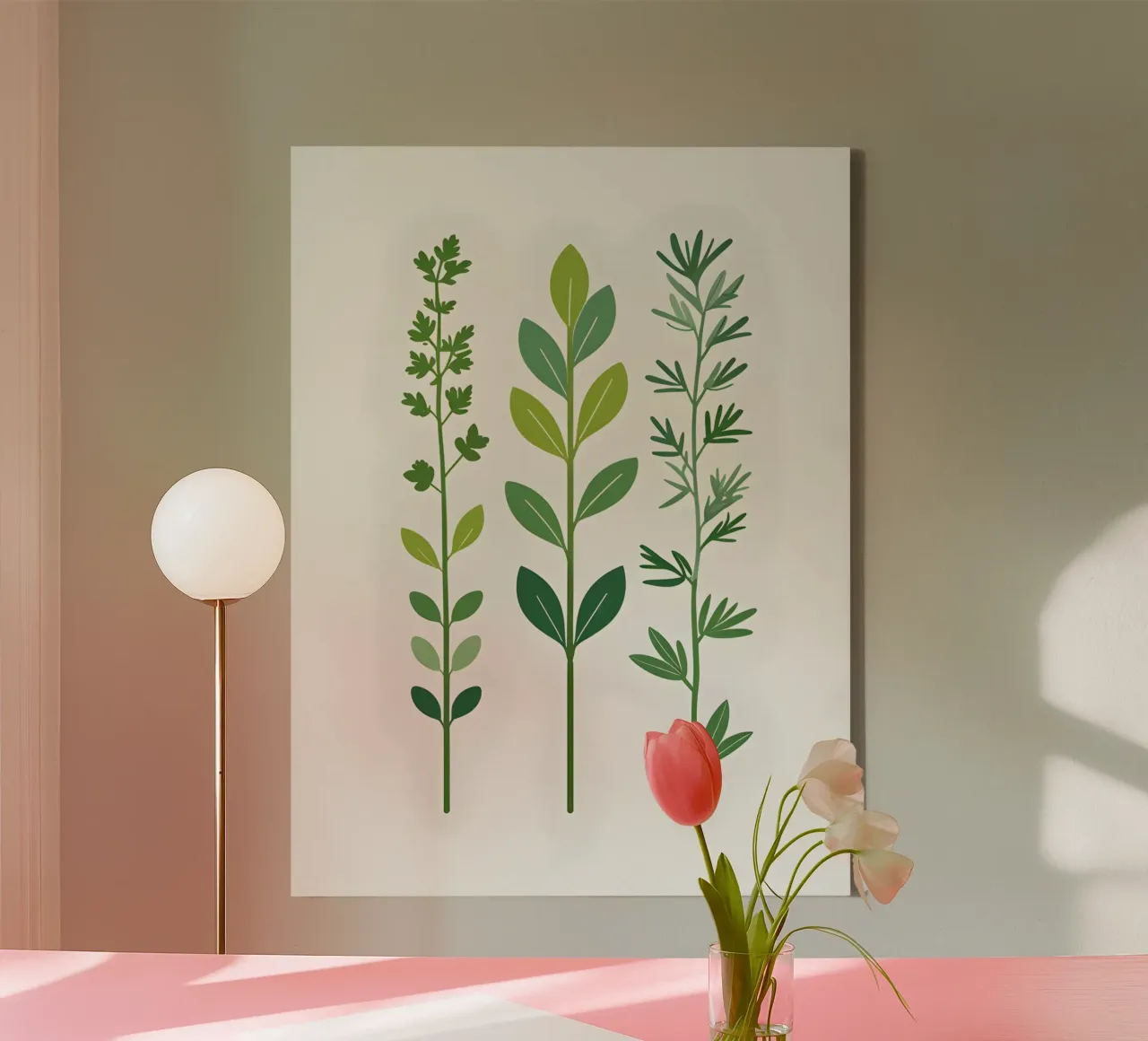 Set da giardino per erbe aromatiche tela con Cornice a cassetta da The Green Room